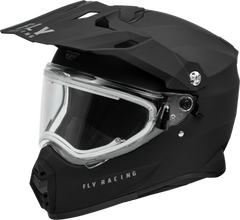 FLY RACING Trekker Cw Solid Helmet with Electric Shield Matte Black XS - Part 73-31366XS