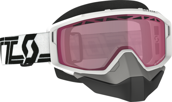 SCOTT Primal Goggle Snow Cross White/Black with Rose Lens - Part Number 278606-1035134