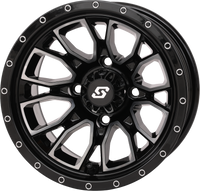 Fusion Wheel  12x7 2+5 4/110 Gloss Blk/Machined