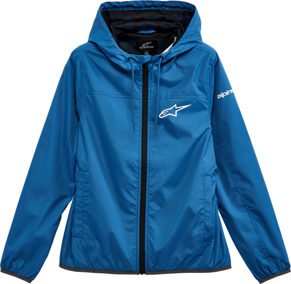 Alpinestars Women's Treq Windbreaker Jacket - Blue, Large (Part Number: 1232-11910-72-L)