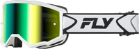 Zone Goggle White/Black W/ Iridescent Grn Mirror Lens
