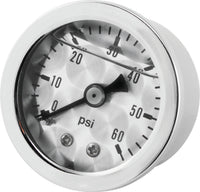 Bikers Choice Metallic Face Oil Pressure Gauge 0-60 Psi 1/8 NPT