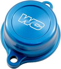 WORKS Oil Filter Cover Blue - Part Number 27-146
