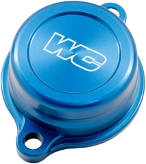 WORKS Oil Filter Cover Blue - Part Number 27-146