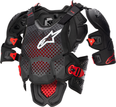 Alpinestars A 10 V2 Full Chest Protector Anthracite/Black/Red XS/SM - Part Number 6700523-1431-XSS