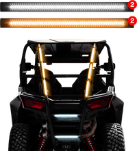 XK GLOW XK052002-4WA 12" White/Amber Strobe Tube Light Set - 4 Pack