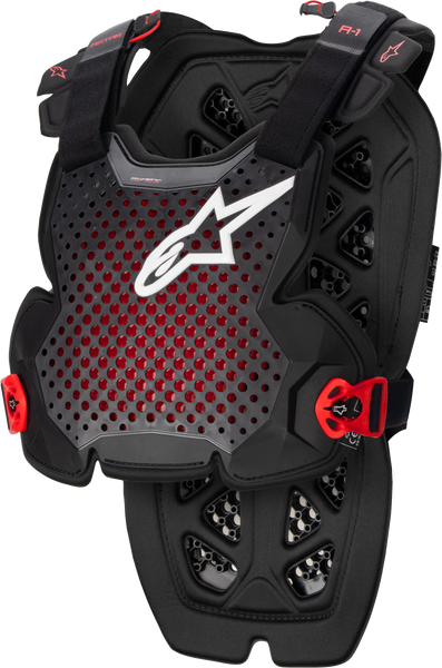 Alpinestars A 1 Chest Protector - Anthracite/Black/Red, XL/2X - Part #6700123-1431-XXL