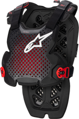 Alpinestars A 1 Chest Protector - Anthracite/Black/Red, XL/2X - Part #6700123-1431-XXL