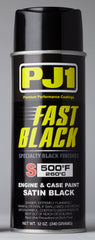 PJ1 Fast Black Engine Paint Satin Black 12oz - Part Number 16-SAT