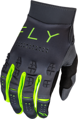 FLY RACING Evolution Dst Gloves Charcoal/Neon Green MD - Premium Race Gloves