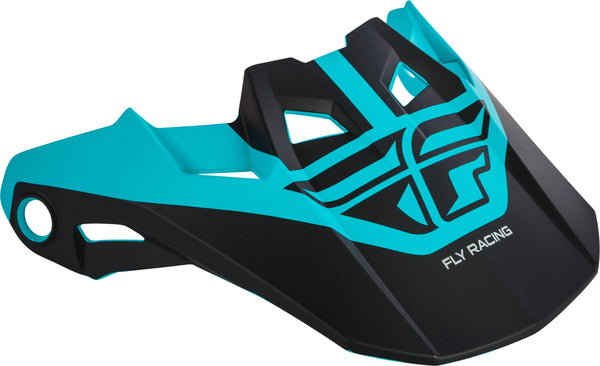 FLY RACING Formula Visor Matte Black/Teal - Part #73-47206S