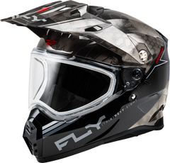 FLY RACING Trekker Cw Conceal Helmet Dual Shield Black/Grey/White Large - Part 73-31357L