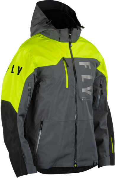 FLY RACING Carbon Jacket Black/Grey/Hi Vis MD - 470-5204M