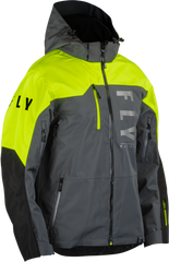 FLY RACING Carbon Jacket Black/Grey/Hi Vis Large - 470-5204L