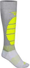 FLY RACING Snow Performance Coolmax Sock Grey/Hi Vis SM/MD