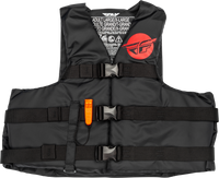 FLY RACING Nylon Flotation Vest Black/Red Lg/Xl - Part Number 221-30410L