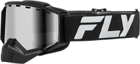 FLY RACING Zone Elite Snow Goggle Black/Silver with Silmirr/Polarized Smoke Lens - FLB-24ZP1