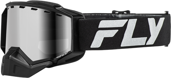 FLY RACING Zone Elite Snow Goggle Black/Silver with Silmirr/Polarized Smoke Lens - FLB-24ZP1