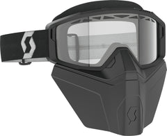 SCOTT Primal Safari Facemask Goggle 278608-1007043 - Black/White with Clear Lens