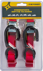 1" Tie Down Red W/Soft Tie 2/Pk