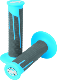 ProTaper Full Diamond Clamp-On Grips - Neon Blue/Dark Gray