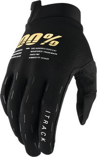 100% Itrack Gloves Black Large - Premium Performance Riding Gloves