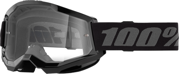 100-PERCENT Strata 2 Goggle Black Clear Lens - Part Number 50027-00013