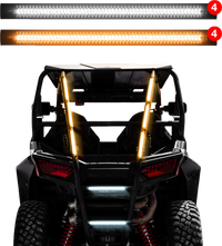 XK GLOW XK052002-8WA 12" White/Amber Strobe Tube Lights - 8 Pack