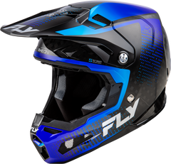 FLY RACING Formula S Carbon Protocol Helmet - Black/Blue, Large (Part No: 73-4466L)