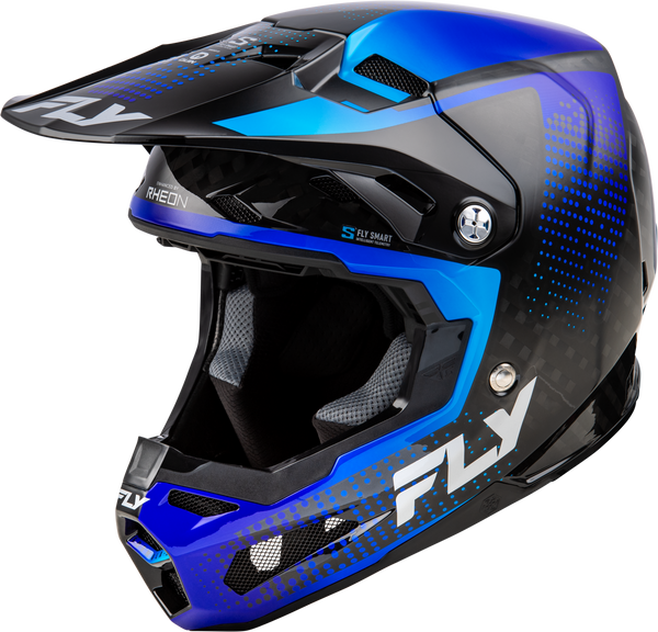 FLY RACING Formula S Carbon Protocol Helmet Black Carbon/Blue XL - 73-4466X