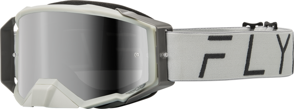 FLY RACING Zone Pro Goggle Grey with Grey Mirror/Smoke Lens - Part Number 37-51910