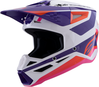 Sm3 Heat Helmet White/Purple/Pink Glossy Xl
