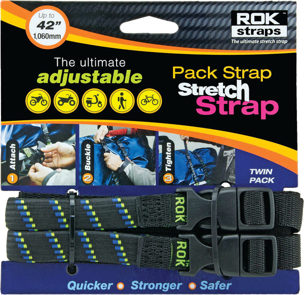 ROKSTRAPS ROK10305 Adjustable Pack Strap in Black/Blue/Green