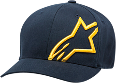 Alpinestars Corp Shift 2 Curved Brim Hat - Navy/Gold (Part Number: 1032-81008-7059-S/M)