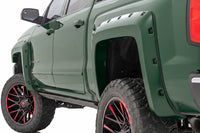 Rough Country | Pocket Fender Flares | 6'7" & 8' Bed | G7J Rainforest Green | Chevy Silverado 1500 (14-18)/2500HD | F-C11412B-G7J