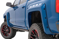 Rough Country | Pocket Fender Flares | 6'7" & 8' Bed | G1K Deep Ocean Blue | Chevy Silverado 1500 (14-18)/2500HD | F-C11412B-G1K