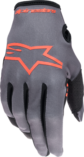 Alpinestars Radar Gloves - Magnet/Neon Red, Size Small (Part #3561823-9397-S)