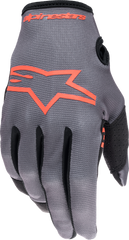 Alpinestars Radar Gloves - Magnet/Neon Red, Size Small (Part #3561823-9397-S)