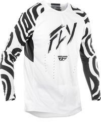 FLY RACING 378-125S Evolution Dst Abyss Jersey in White/Black - Small