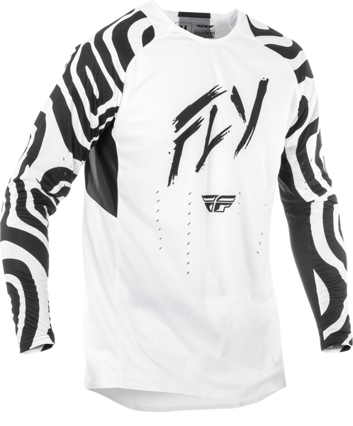 FLY RACING 378-125S Evolution Dst Abyss Jersey in White/Black - Small