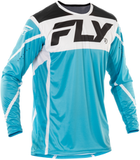 FLY RACING Lite Jersey Blue/White/Black Large - Performance and Comfort