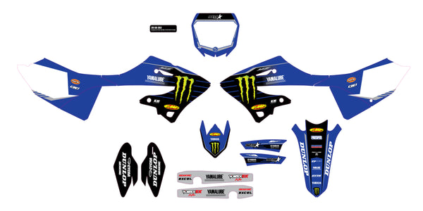 D-COR Complete Kit 23 Blue for Mey YZ 125/250 - White Background