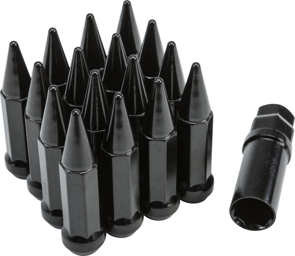 SEDONA ALUG-SB-20BX Spike Lug Nut 12mmx1.50 60' Black Tapered with Key