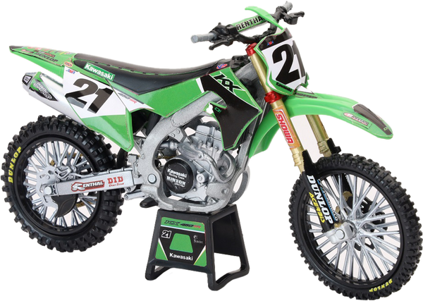 NEW-RAY 58413 1:12 Scale Kawasaki Factory Team Kx450f Jason Anderson #21