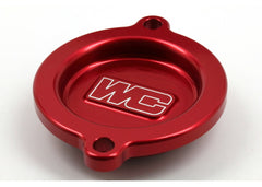 WORKS Oil Filter Cover Red - Part Number 27-115 for KTM/Husqvarna/GasGas