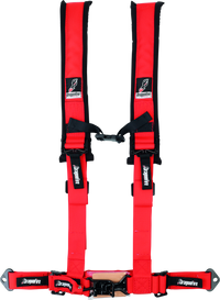DragonFire Racing Harness- H-Style- 4-Point- 2in Buckle- Red
