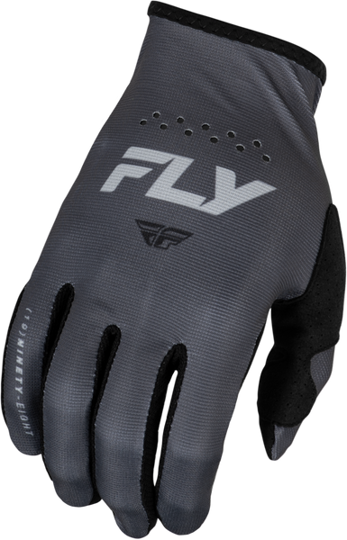 FLY RACING Lite Gloves Charcoal/Black Small - Ultra-Lightweight Race Gloves