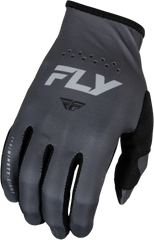 FLY RACING Lite Gloves Charcoal/Black Small - Ultra-Lightweight Race Gloves