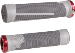 ODI D35A2HG-R MTB/BMX Grips in Graphite/Cool Grey with Red Accents