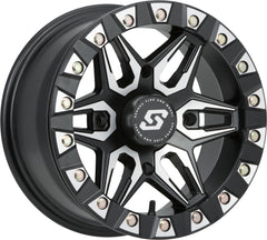 Sedona Split 6 Beadlock Wheel A72M-47037-52S - 14x7, 4/137, Black/Machined